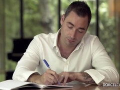 カワイイ, イマラチオ, ヨーロピアン, フランス人, 下着, オーガズム, オマンコ, オッパイの