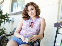 Grote kont, Grote lul, Pijpbeurt, Hondjeshouding, Buiten, Gezichtspunt, Kort haar, Tiener