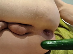 Sloppy wet anal play with anal orgasm, cum, ass juice