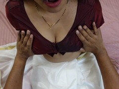 18, 叔母, 毛深い, 手コキする, 自家製, インド人, 乳首, オーガズム