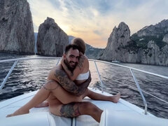Cunnilingus, Rubia, Pareja, Corridas, Sexo duro, Italiano, Público, Tetas