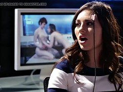 Brunette brune, Lesbienne, Plan cul à trois, Nénés