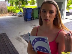 超カワイイ, 黒人, ブロンド, チン, 手コキする, 清楚, アウトドア, ガリガリ