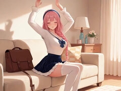 ベッドルーム, バス, カワイイ, アウトドア, いじめ, ユニフォーム