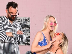 Kont, Blond, Pijpbeurt, Hondjeshouding, Handbeurt, Ondergoed, Geschoren, Trio