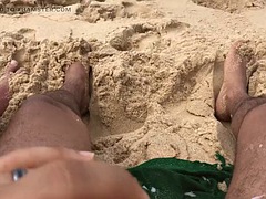 Playa, Verga grande, Corridas, Gay, Masturbación, Al aire libre, Solo, Adolescente