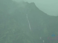 You take Hime out to the waterfall, then you cum on her face.