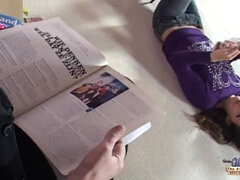 Braunhaarige, Spermaladung, Kehlenfick, Aufs gesicht abspritzen, Handjob, Hd, Piercing