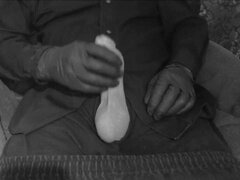 Intense edging and cum play with the guy in black (and white) during a pandemic