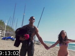 Zwart, Sperma shot, Lul, Interraciaal, Buiten, Penis