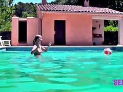 Amateur, Plage, Blonde, Allemand, Adolescente