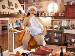 Cinderella, the naughty seamstress, crafts dresses for her demanding stepmother and stepsisters, forbidden from indulging in self-pleasure.