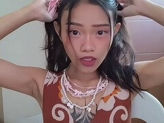 18, アジア人, フェラチオ, フィリピン女性, 小柄, フェラする, タトゥー, ティーン