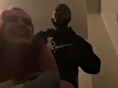 Four snowbunnies vs one black bull
