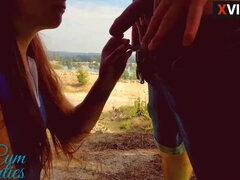 Amateur, Corrida, Al aire libre, Bragas, Público, Coño, Realidad, Mojado