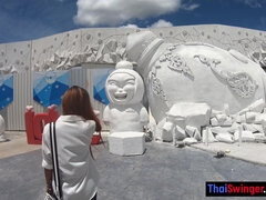 Leie, Asiatisch, Blasen, Braunhaarige, Schwanz, Füsse, Hd, Thai