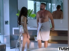 アナル, アジア人, アスtoマウス, フェラチオ, なめる, 下着, オマンコ, オッパイの