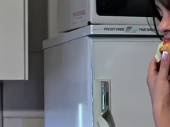 Latina teen cooking naked