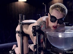 緊縛, 変態, ブロンド, ボンデージ, 指いじり, 奴隷, 拘束, バイブレーター