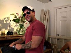 美女, ブロンド, 茶髪の, レズビアン, オマンコ, タトゥー, オッパイの