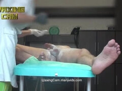 Hot Male Brazilian Wax & Handjob Cumshot - Real CFNM Waxing Action