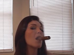 Smoking Mom i`d like to fuck Charlee Chase Sucks On Cigar & A Penis!
