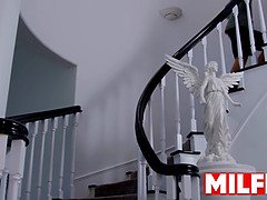 Sneaky Stepmom SPIES & Masturbates Watching her Stepdaughter Suck her Boyfriend's Cock