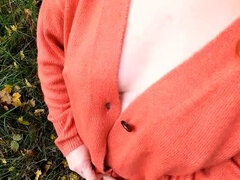 Tetas grandes, Tetona, Despelote, Alemán, Desnudo, Al aire libre, Público, Tetas