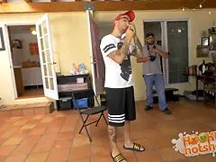 舞台裏, カワイイ, エクストリーム, ゲーム, 自然山雀, オマンコ, タトゥー, オッパイの