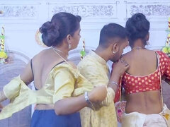 アジア人, エロティック, 女, グループ, 手コキする, 人妻の, インド人, レズビアン