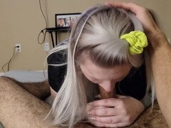 Facefuck, sibling, cum in mouth