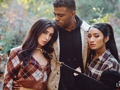 デカチン, 黒人, フェラチオ, 茶髪の, バック, 女 人男 人, 自然山雀, ティーン