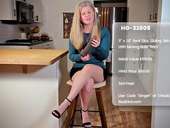 Enthousiasteling, Grote lul, Blond, Hd, Hakken, Huisvrouw, Gigantische dildo, Ruw