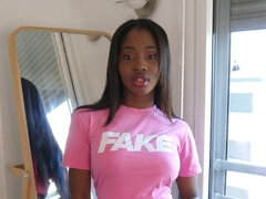 デカパイ, 黒人, フェラチオ, バック, 黒人, 異人種間, ハメ撮り, ティーン