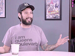 アメリカ人, 茶髪の, 爸, 顔射, タトゥー