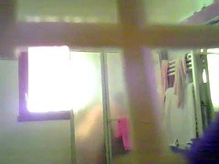 Spy Old BBW in Bathroom
