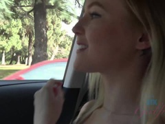 Blond, Flashing, Vriendin, Klein, Gezichtspunt, Kut duiken, Geschoren, Bekijker