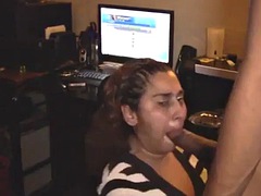 Gorda, Negro, Polla, Ébano, Latina, Chupando