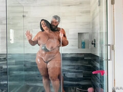 Grosse titten, Fett, Riesig, Reif, Mutti, Dusche, Erotischer film, Titten
