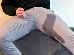 デカチン, イく瞬間, ゲイ, オナニー, パンティ, 一人, ティーン