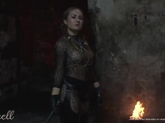 German Mistress in Leather & Fishnet Dominates Slave - POV Femdom Whipping & Humiliation