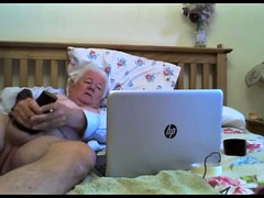 Grandpa stroke on webcam