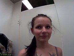 Watch MallCuties, a young Czech amateur, get naughty in public and masturbate for cash