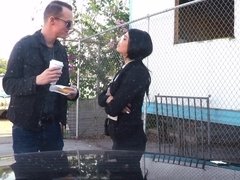 デカパイ, フェラチオ, 茶髪の, バック, Hd, ラティーナ, 穴開きパンティ, 三人