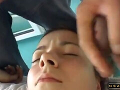 Sleeping Darkhaired Babe Getting Drilled