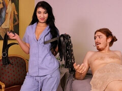 デカチン, ビキニ, 茶髪の, 手コキする, オナニー, 自然山雀, 拘束, オッパイの