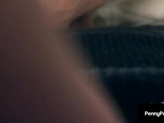 Blondine, Schwanz, Handjob, Lecken, Lingerie, Zierlich, Pov, Rotschopf