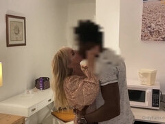 Horny GILF amateur interracial sex