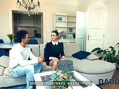 Schönheit, Grosser schwanz, Schwarz, Betrug, Papi, Freundin, Schreiend, Abendanzug