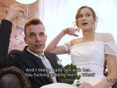 Blowjob, Bride, Redhead, Teen, Tits, Voyeur, Wedding